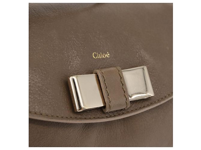 Chloé Chloe Lily Schultertasche Leder 2way Beige Gold Auth 206105A Golden - Ansicht 21