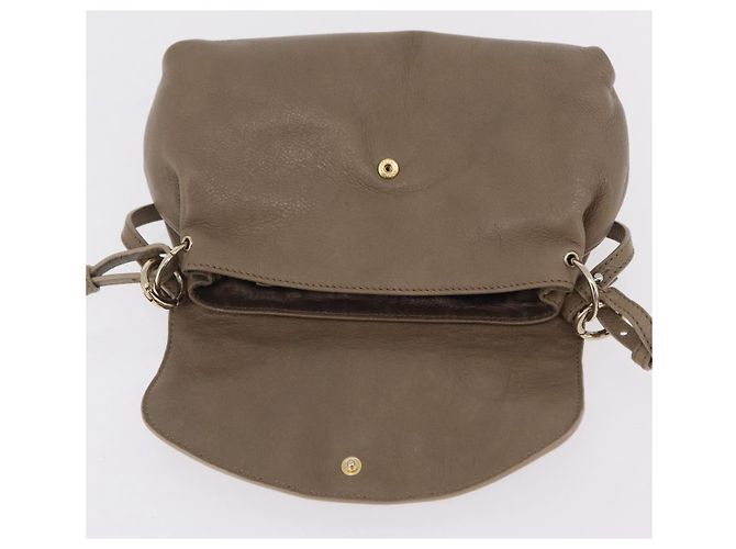 Chloé Chloe Lily Schultertasche Leder 2way Beige Gold Auth 206105A Golden - Ansicht 22