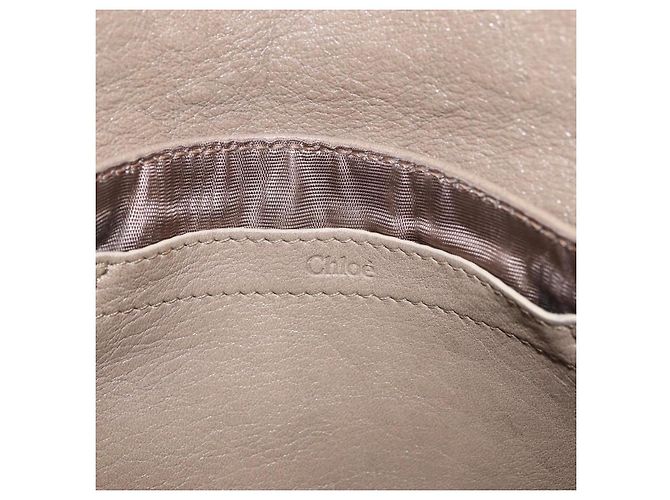 Chloé Chloe Lily Schultertasche Leder 2way Beige Gold Auth 206105A Golden - Ansicht 23