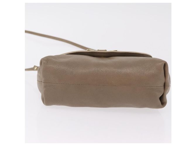 Chloé Chloe Lily Schultertasche Leder 2way Beige Gold Auth 206105A Golden - Ansicht 6