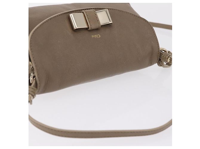 Chloé Chloe Lily Schultertasche Leder 2way Beige Gold Auth 206105A Golden - Ansicht 7