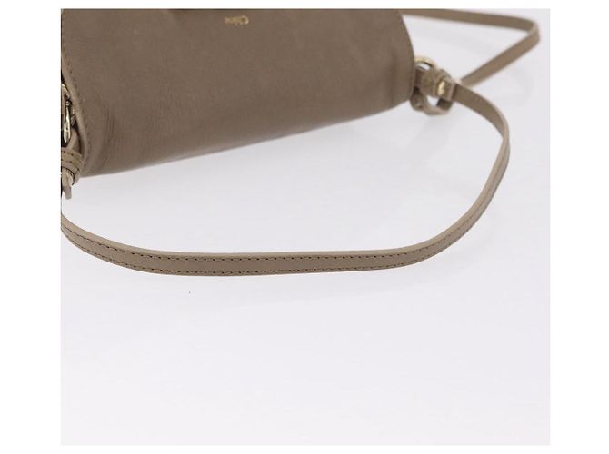 Chloé Chloe Lily Schultertasche Leder 2way Beige Gold Auth 206105A Golden - Ansicht 8