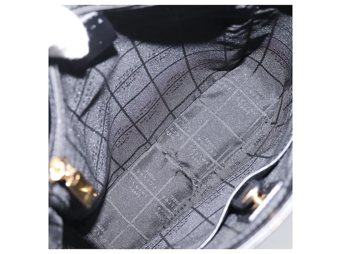 Céline Borsa a tracolla CELINE Macadam Canvas PVC Nero Tono Oro Auth mr2929A - vista 10