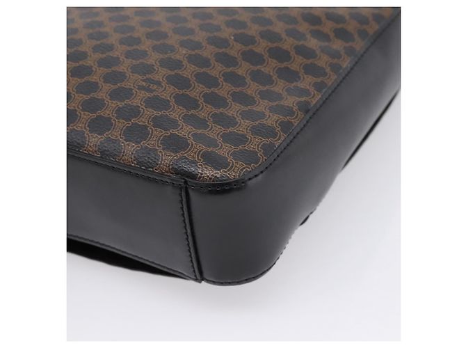 Céline Borsa a tracolla CELINE Macadam Canvas PVC Nero Tono Oro Auth mr2929A - vista 15