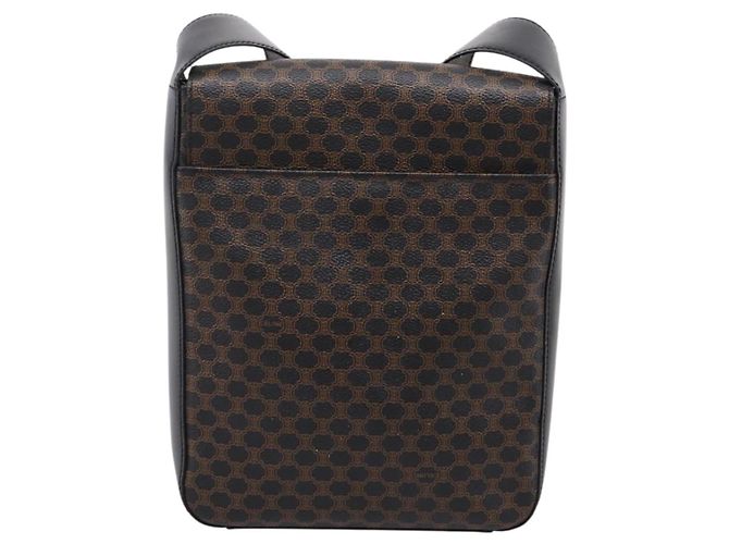 Céline Borsa a tracolla CELINE Macadam Canvas PVC Nero Tono Oro Auth mr2929A - vista 2