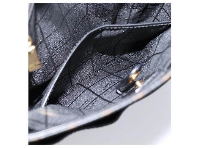Céline Borsa a tracolla CELINE Macadam Canvas PVC Nero Tono Oro Auth mr2929A - vista 24