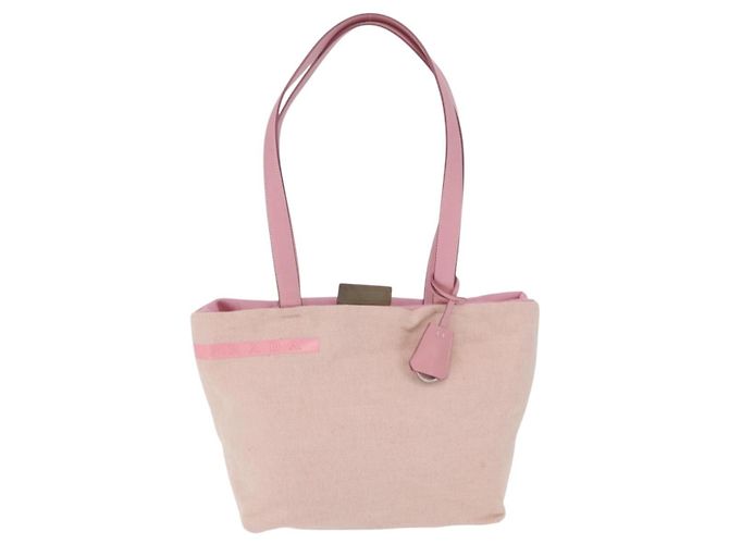 PRADA Sports Tote Bag Canvas Pink Auth 201301 Tragetasche - Ansicht 13
