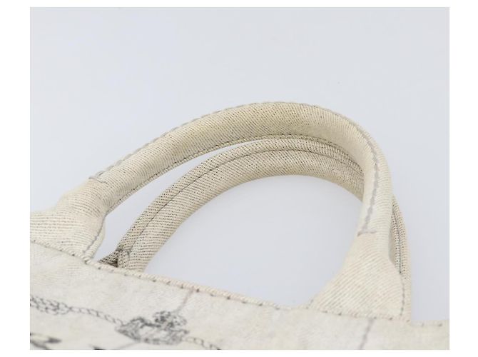 PRADA Canapa PM Handtasche Canvas Gray Gold Auth ep15913 Braun Golden - Ansicht 14