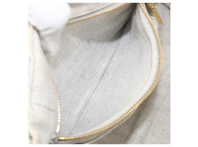 PRADA Canapa PM Handtasche Canvas Gray Gold Auth ep15913 Braun Golden - Ansicht 25