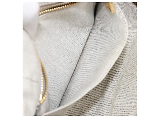 PRADA Canapa PM Handtasche Canvas Gray Gold Auth ep15913 Braun Golden - Ansicht 26