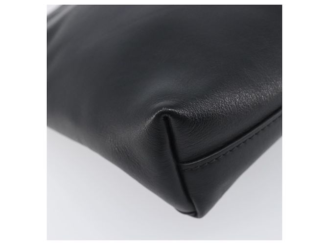 Borsa a pochette VERSACE in pelle nera e argento Auth bs37152A Nero - vista 14