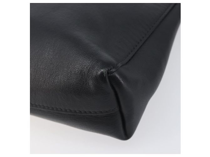 Borsa a pochette VERSACE in pelle nera e argento Auth bs37152A Nero - vista 15