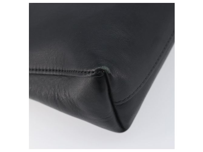 Borsa a pochette VERSACE in pelle nera e argento Auth bs37152A Nero - vista 16