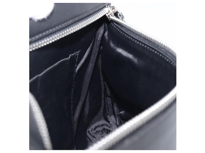 Borsa a pochette VERSACE in pelle nera e argento Auth bs37152A Nero - vista 18