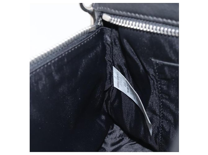 Borsa a pochette VERSACE in pelle nera e argento Auth bs37152A Nero - vista 19