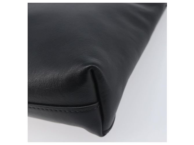 Borsa a pochette VERSACE in pelle nera e argento Auth bs37152A Nero - vista 7