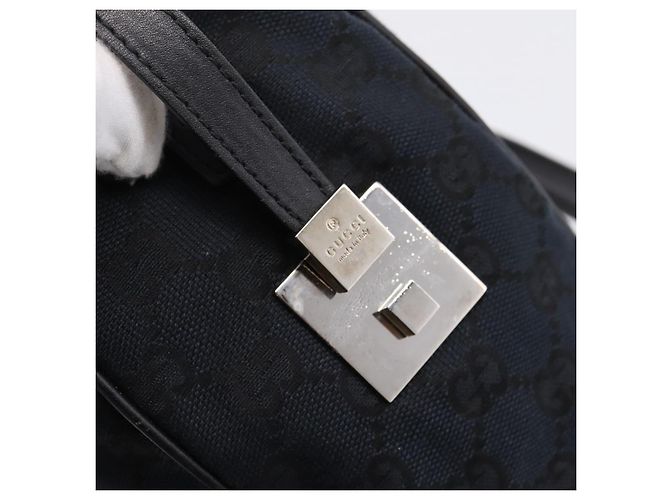 Borsa a mano GUCCI GG Canvas Nero Argento 000 0851 3754 Auth ep16134 - vista 17