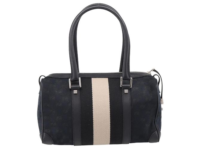 Borsa a mano GUCCI GG Canvas Nero Argento 000 0851 3754 Auth ep16134 - vista 2
