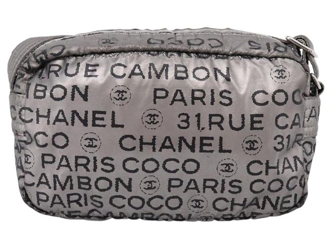 Borsa a tracolla CHANEL Unlimited Coated Canvas Silver CC Auth 204911 Argento - vista 2