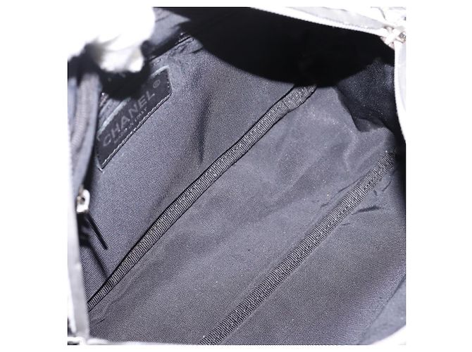 Borsa a tracolla CHANEL Unlimited Coated Canvas Silver CC Auth 204911 Argento - vista 9
