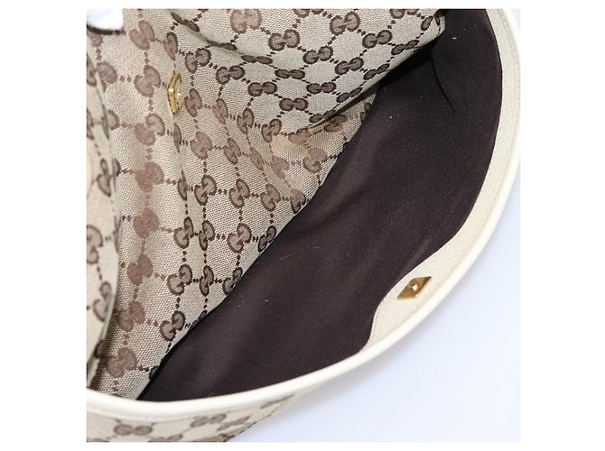 Borsa Tote GUCCI GG Canvas Beige Gold 121023 Auth ep16127 D'oro - vista 11