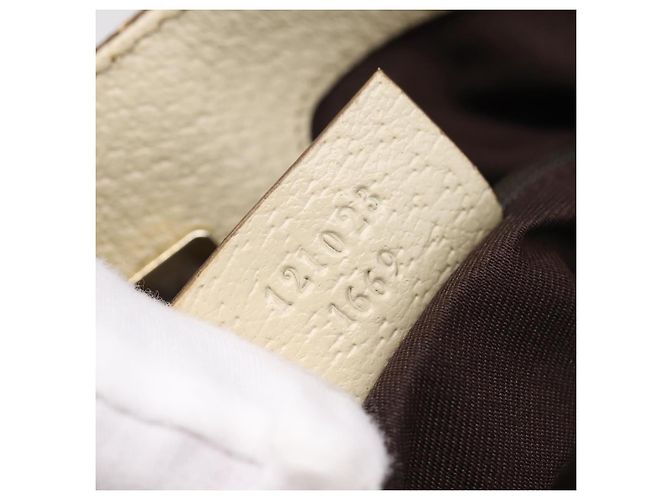 Borsa Tote GUCCI GG Canvas Beige Gold 121023 Auth ep16127 D'oro - vista 12