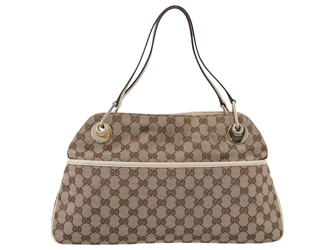 Borsa Tote GUCCI GG Canvas Beige Gold 121023 Auth ep16127 D'oro - vista 13