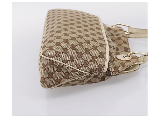 Borsa Tote GUCCI GG Canvas Beige Gold 121023 Auth ep16127 D'oro - vista 4