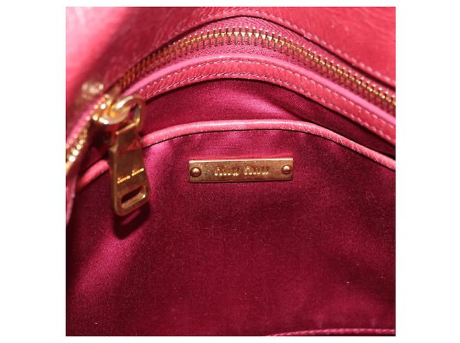 Borsa a mano Miu Miu Matelassé in pelle 2way Rosa Oro Auth 201984A D'oro - vista 23