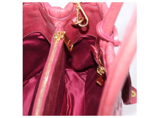 Borsa a mano Miu Miu Matelassé in pelle 2way Rosa Oro Auth 201984A D'oro - vista 25