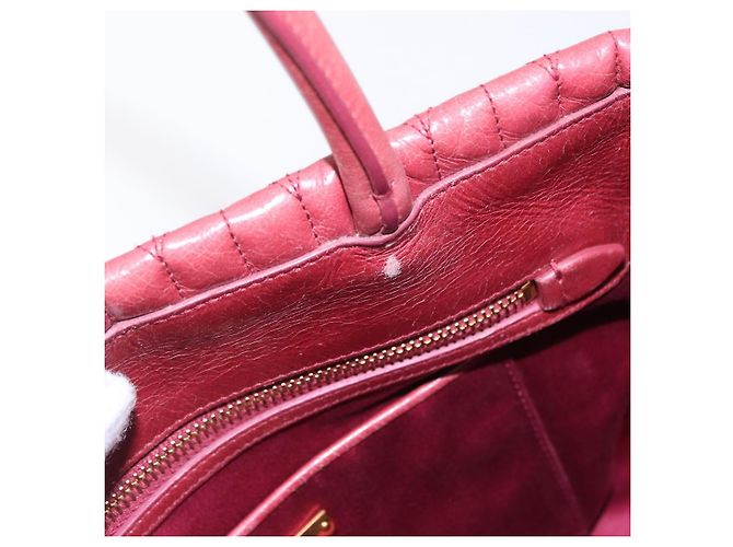 Borsa a mano Miu Miu Matelassé in pelle 2way Rosa Oro Auth 201984A D'oro - vista 29