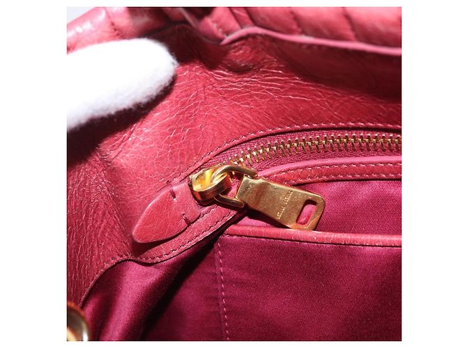 Borsa a mano Miu Miu Matelassé in pelle 2way Rosa Oro Auth 201984A D'oro - vista 30