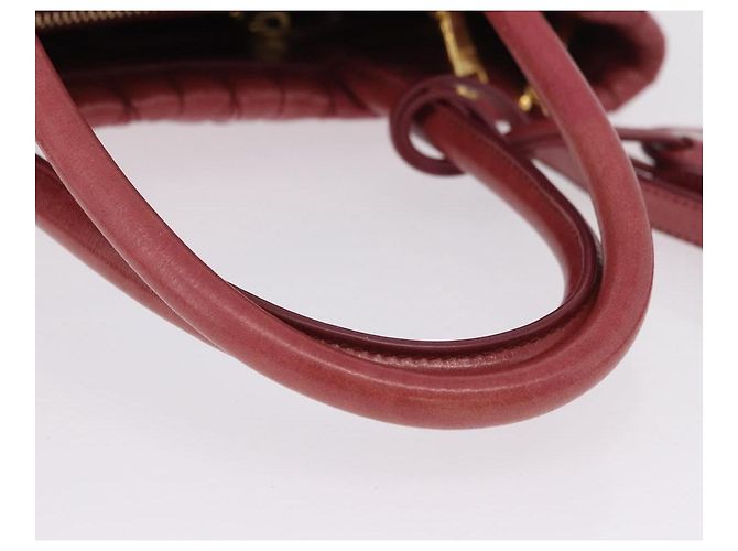 Borsa a mano Miu Miu Matelassé in pelle 2way Rosa Oro Auth 201984A D'oro - vista 7