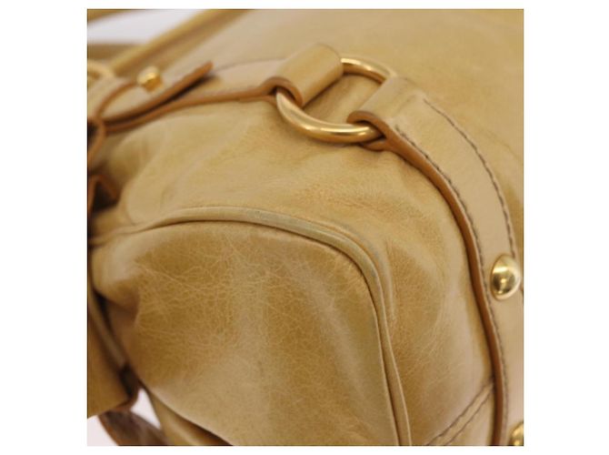 Borsa a mano Miu Miu in pelle 2way Yellow Gold Auth yk20904V D'oro Giallo - vista 16
