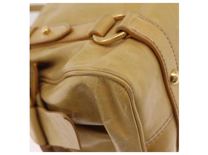 Borsa a mano Miu Miu in pelle 2way Yellow Gold Auth yk20904V D'oro Giallo - vista 18