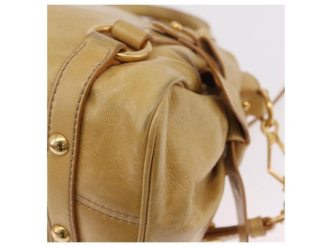Borsa a mano Miu Miu in pelle 2way Yellow Gold Auth yk20904V D'oro Giallo - vista 19