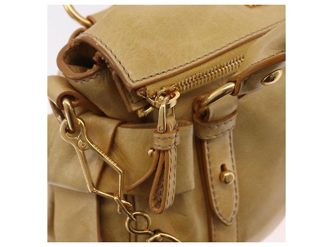Borsa a mano Miu Miu in pelle 2way Yellow Gold Auth yk20904V D'oro Giallo - vista 22