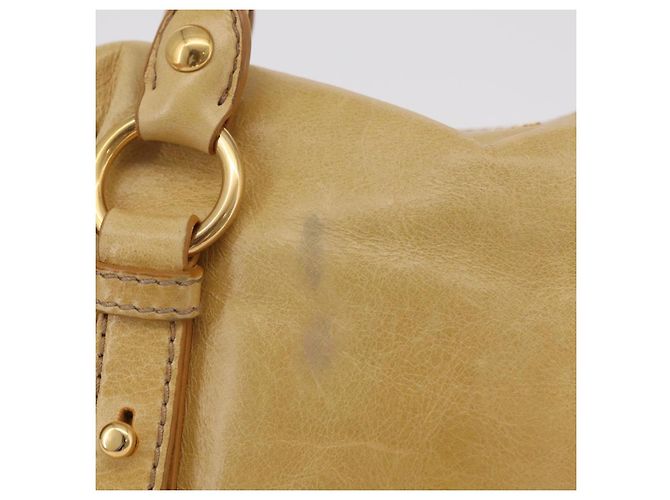 Borsa a mano Miu Miu in pelle 2way Yellow Gold Auth yk20904V D'oro Giallo - vista 3