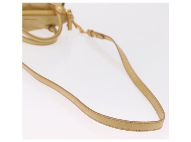 Borsa a mano Miu Miu in pelle 2way Yellow Gold Auth yk20904V D'oro Giallo - vista 9