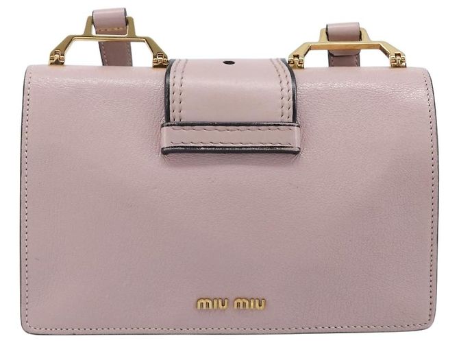 Borsa a tracolla Miu Miu Madras Bijoux in pelle Pink Gold Auth ka6350V Rosa D'oro - vista 2