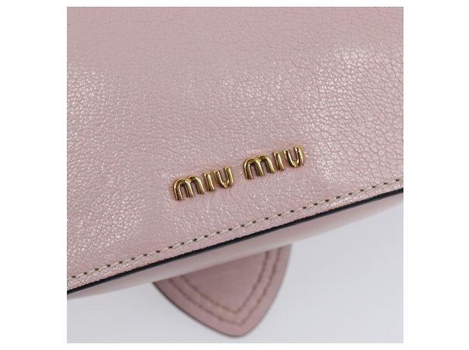 Borsa a tracolla Miu Miu Madras Bijoux in pelle Pink Gold Auth ka6350V Rosa D'oro - vista 20