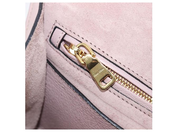 Borsa a tracolla Miu Miu Madras Bijoux in pelle Pink Gold Auth ka6350V Rosa D'oro - vista 28
