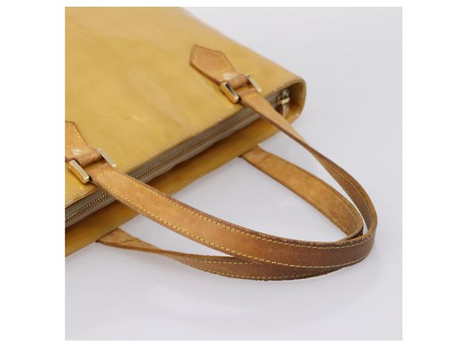 Borsa a mano LOUIS VUITTON Monogram Vernis Houston Beige M91004 LV Auth bs37348 - vista 15