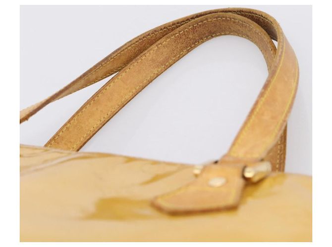 Borsa a mano LOUIS VUITTON Monogram Vernis Houston Beige M91004 LV Auth bs37348 - vista 16