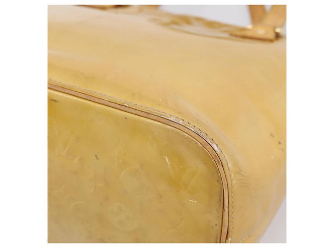 Borsa a mano LOUIS VUITTON Monogram Vernis Houston Beige M91004 LV Auth bs37348 - vista 17
