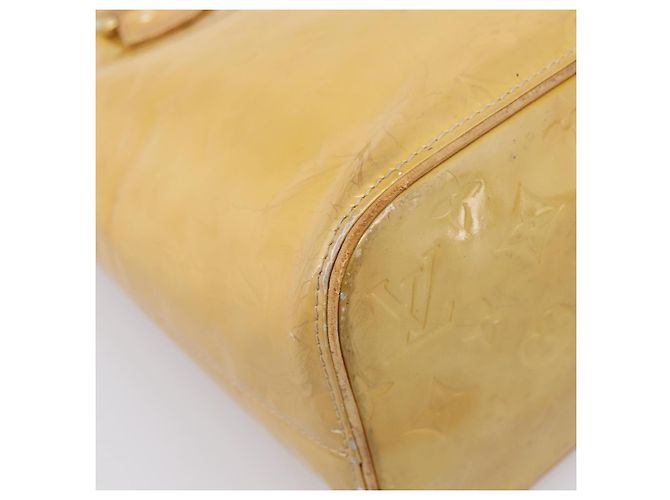 Borsa a mano LOUIS VUITTON Monogram Vernis Houston Beige M91004 LV Auth bs37348 - vista 18