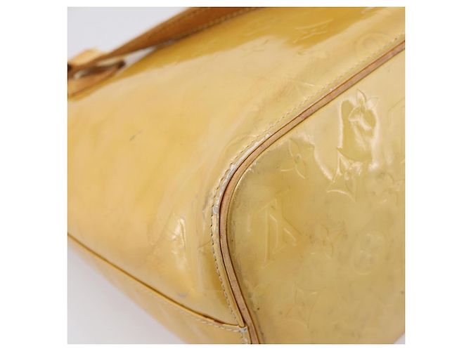 Borsa a mano LOUIS VUITTON Monogram Vernis Houston Beige M91004 LV Auth bs37348 - vista 20