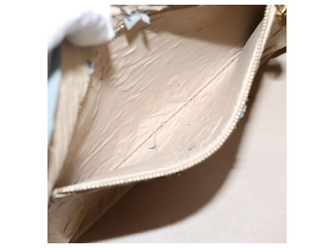 Borsa a mano LOUIS VUITTON Monogram Vernis Houston Beige M91004 LV Auth bs37348 - vista 26