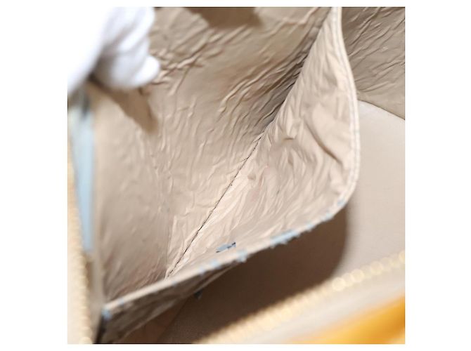 Borsa a mano LOUIS VUITTON Monogram Vernis Houston Beige M91004 LV Auth bs37348 - vista 27