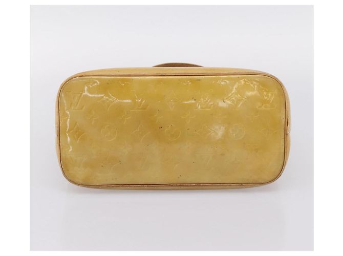 Borsa a mano LOUIS VUITTON Monogram Vernis Houston Beige M91004 LV Auth bs37348 - vista 5